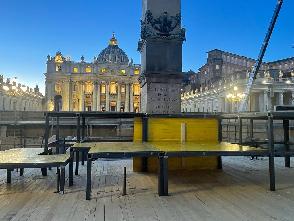 Il presepe in Piazza San Pietro