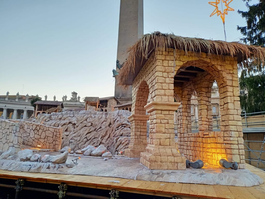 Il presepe in Piazza San Pietro